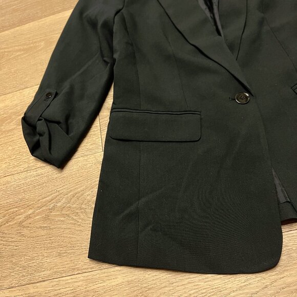 Maeve Roll-Sleeve Blazer-Black-NWT Size 6 - Picture 4 of 13
